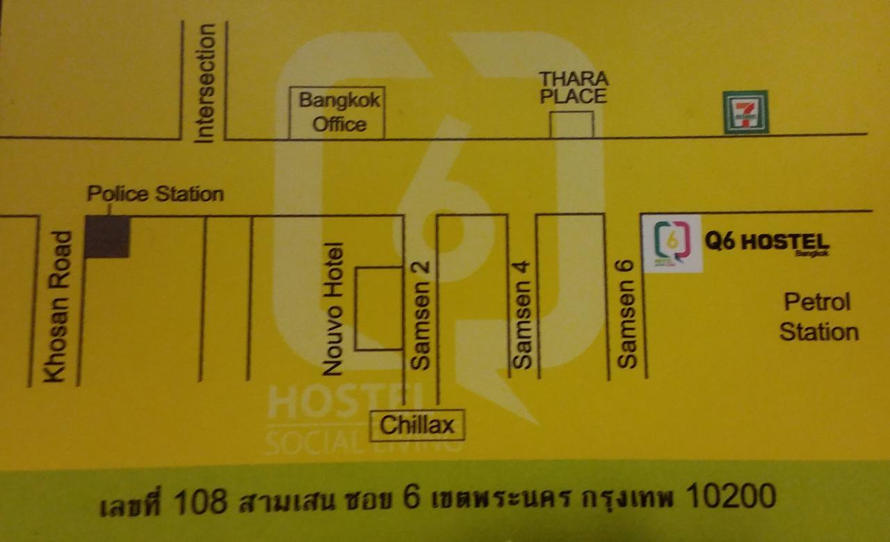 Q6 At 6 Hostel Bangkok Exterior foto